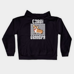 Corgi Grandpa Proud Dogs Kids Hoodie